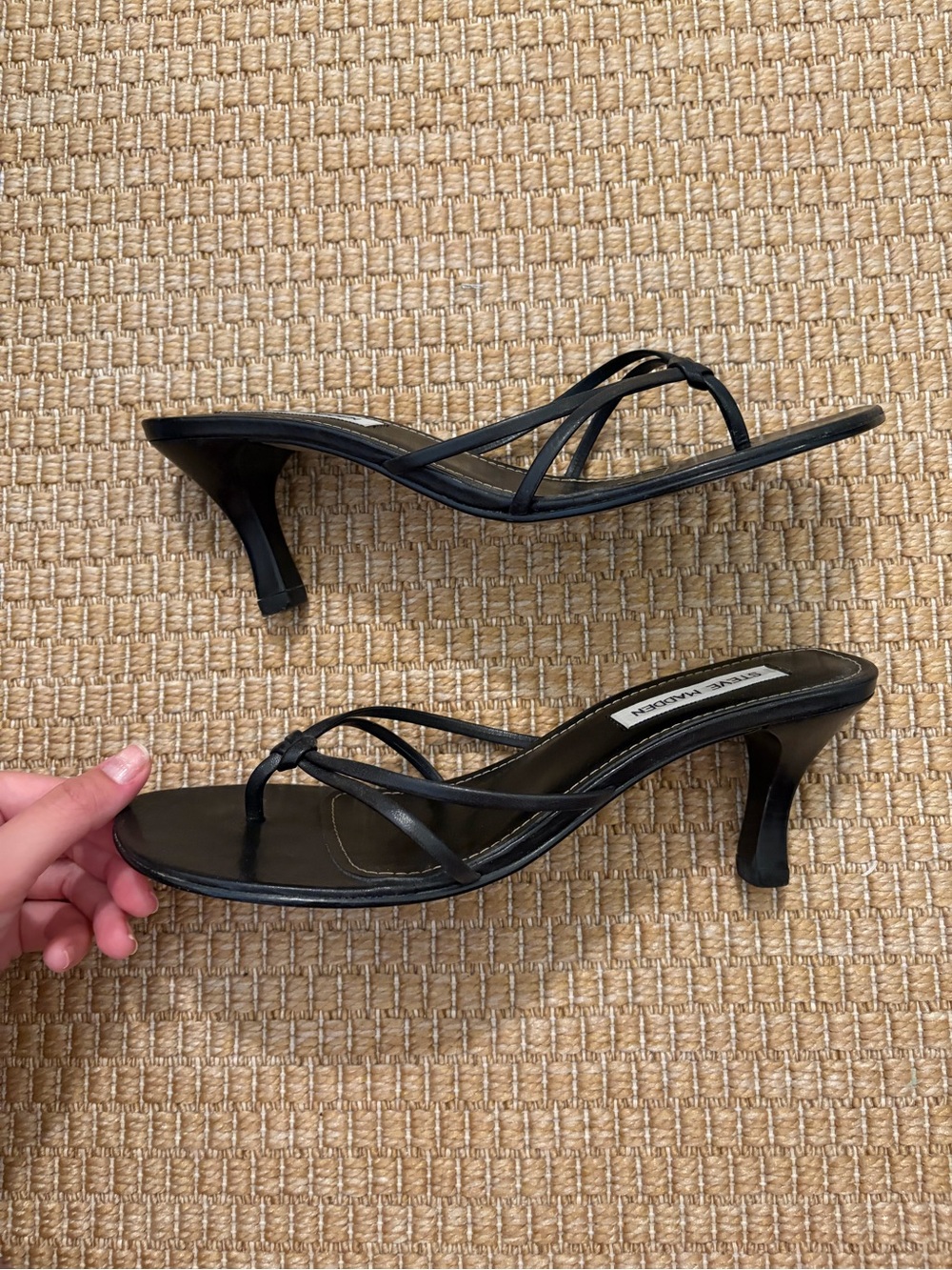 Steve Madden Thong Y2K Kitten Heel Sandals - Picture 4 of 6